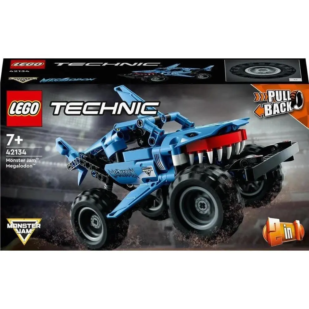 Lego Monster Jam Megalodon 2 in 1 Technic 42134 Shark Pull Back Truck
