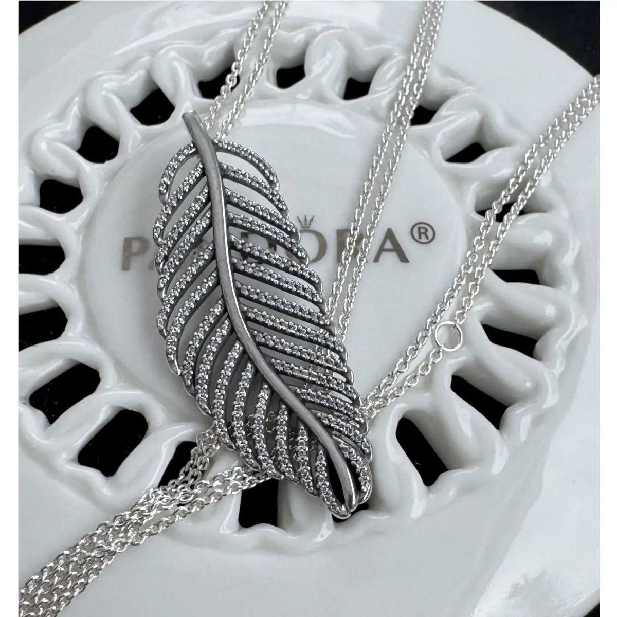 Pandora Light as a Feather Chain Necklace 390397CZ- 90 cm / 35.4