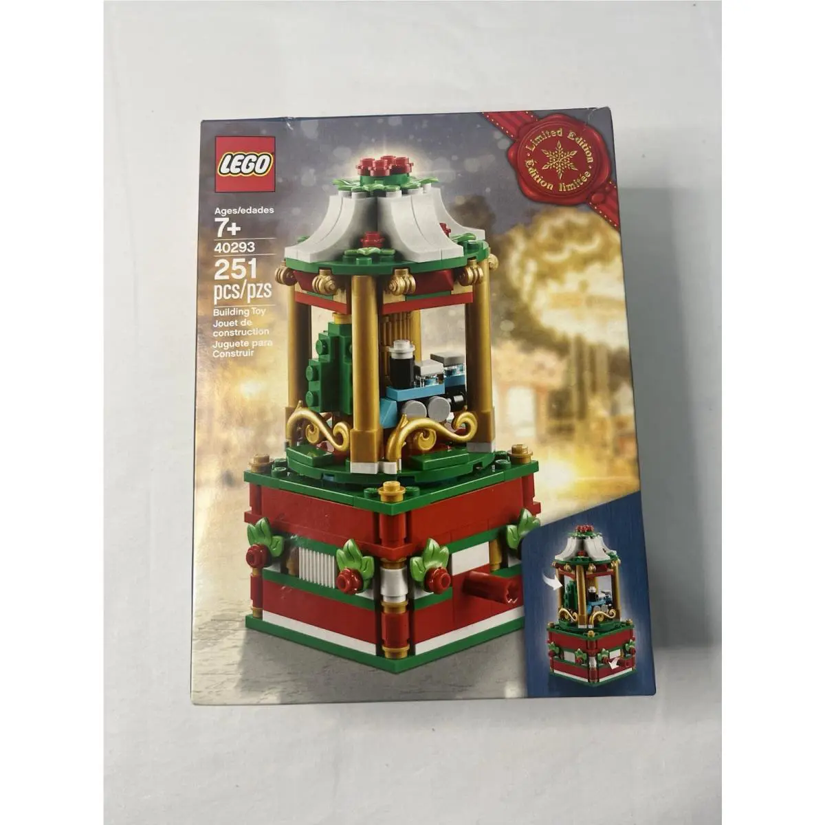 Lego Christmas Carousel 40293 Limited Edition Promo Set Exclusive Train Rare