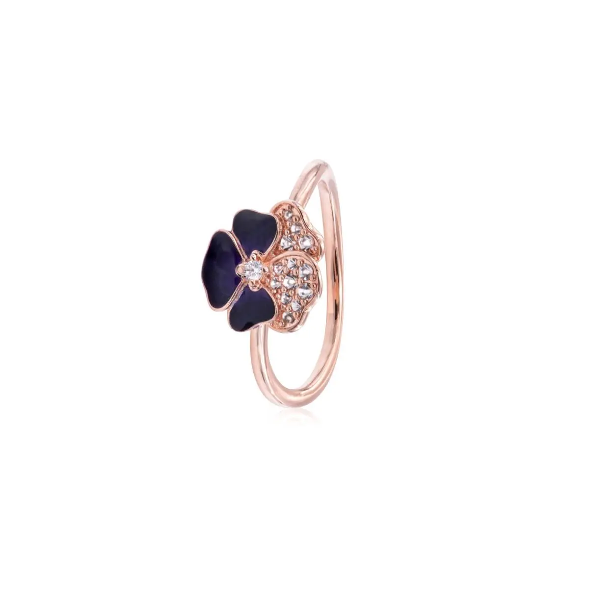 Pandora Deep Purple Pansy Flower Ring 180764C01-48