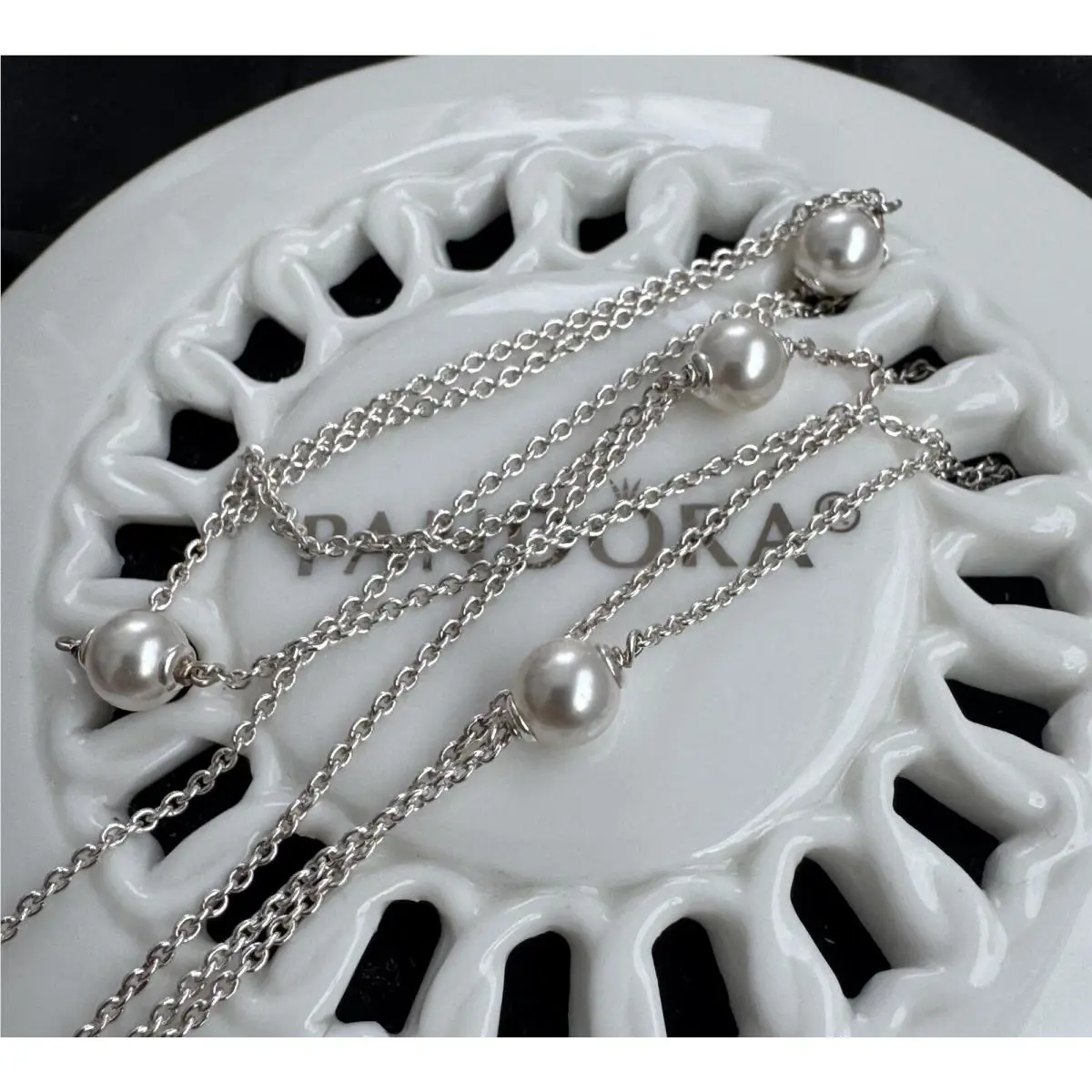 Pandora Luminous Dainty Droplets Necklace 590539WCP-80 cm / 31.4