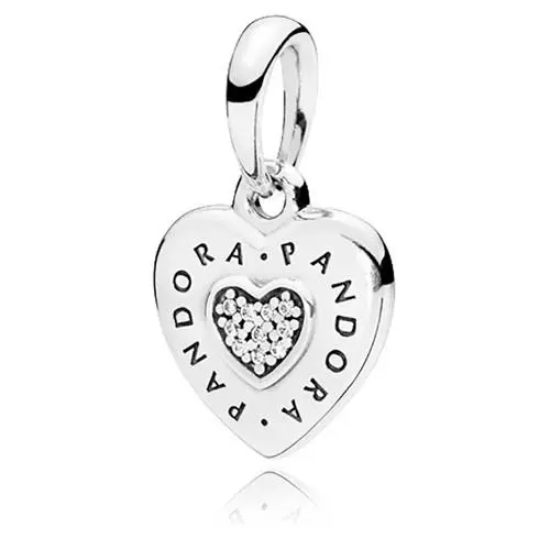 Signature Heart Pendant Clear CZ Sterling Silver 397376CZ by Pandora