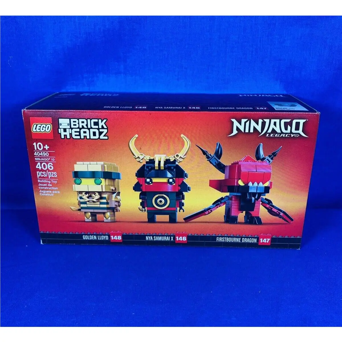 Lego 40490 Ninjago 10th Anniversary 3 Brick Headz Retired 146 147 148