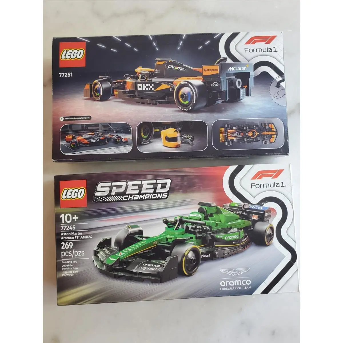 Lego Speed Champions Mclaren F1 Team MCL38 77245 77251 Aston Martin Aramco F1