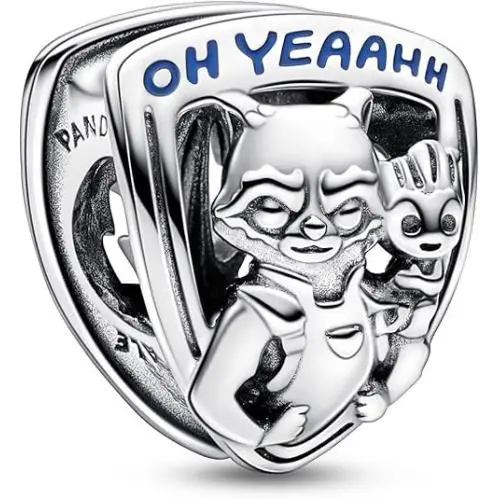 Pandora Marvel Guardians of The Galaxy Rocket Raccoon Groot Emblem Charm
