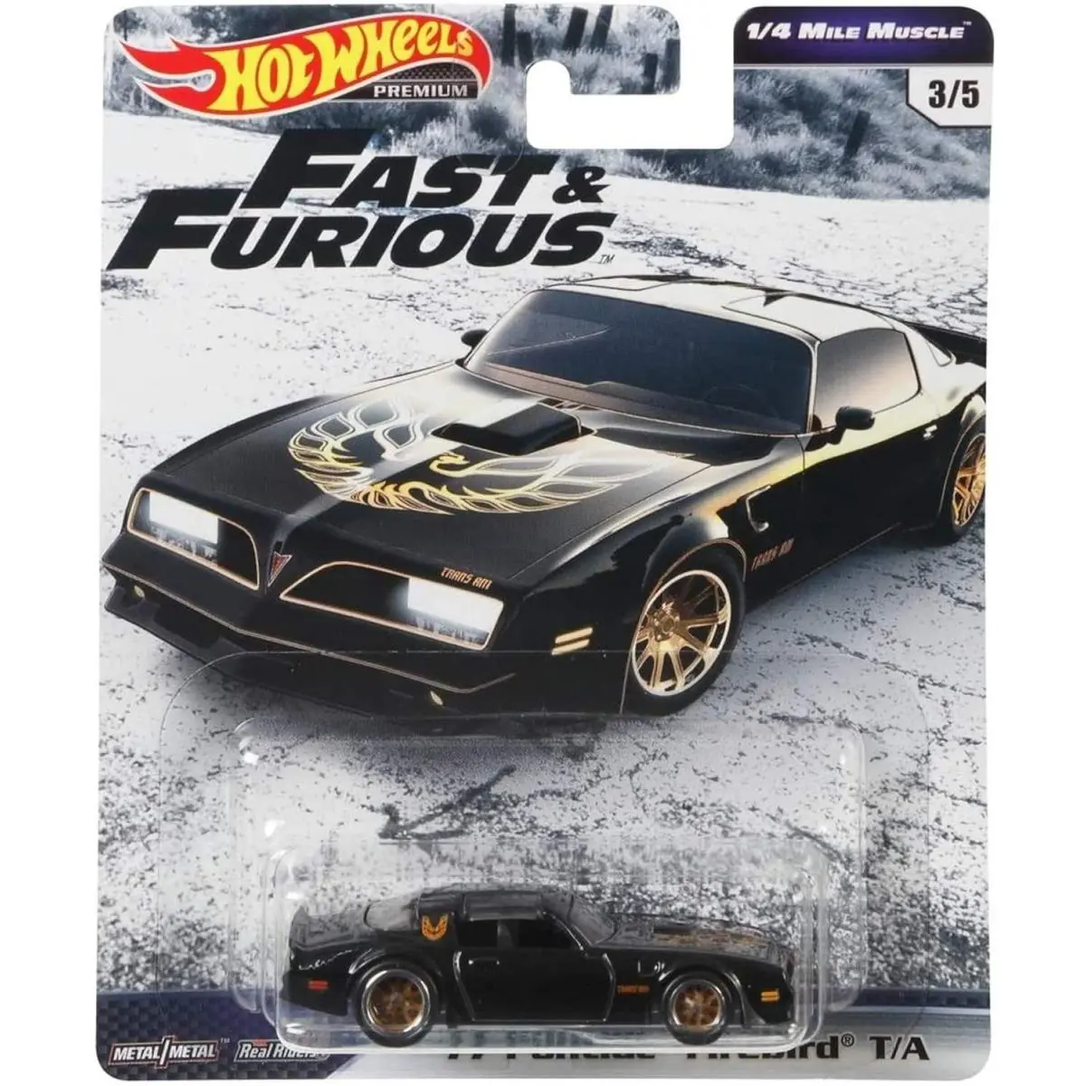 Hot Wheels `77 Pontiac Firebird T/a - Fast Furious - 1/4 Mile Muscle