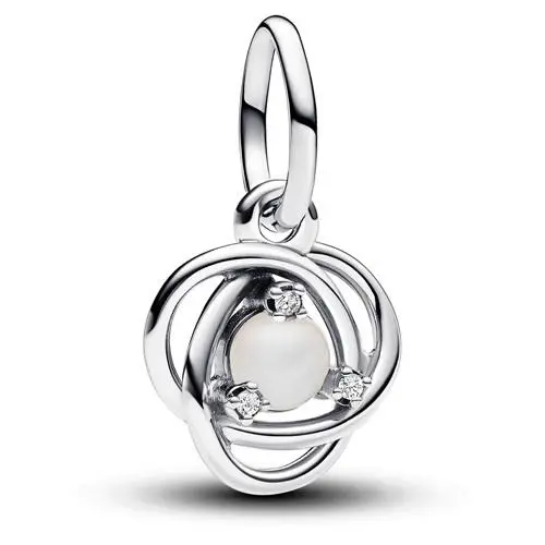 Pandora June White Eternity Circle Dangle Charm 793125C06