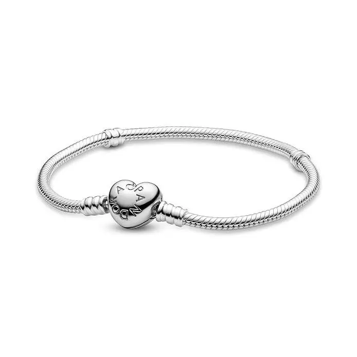 Sterling Silver Heart Clasp Bracelet Women`s Jewelry by Pandora