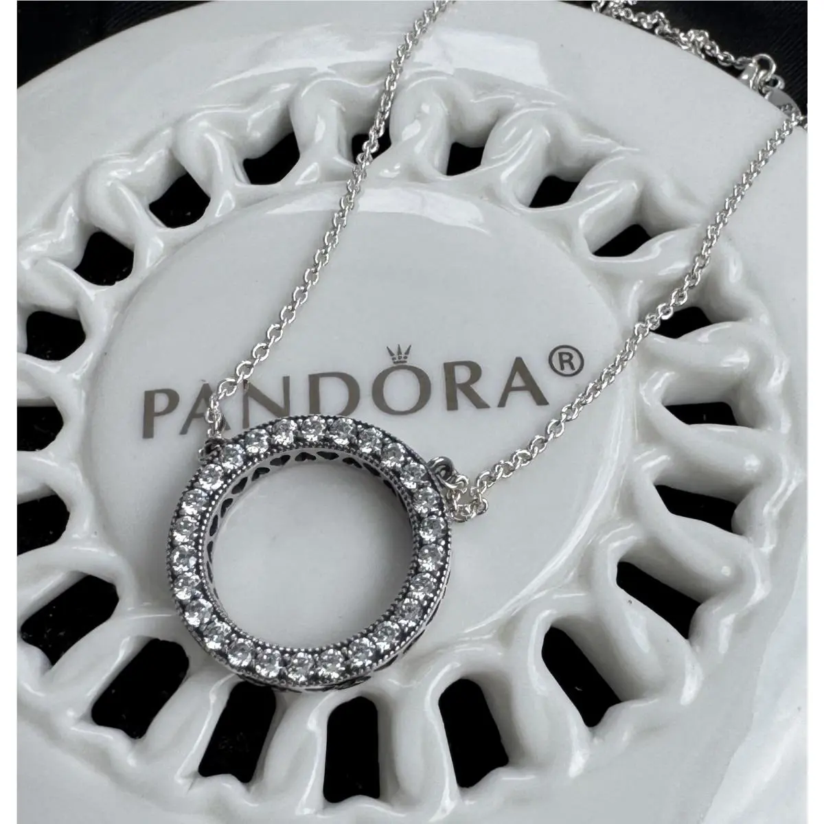 Pandora Circle of Sparkle Necklace 590514CZ- 45 cm / 17.7