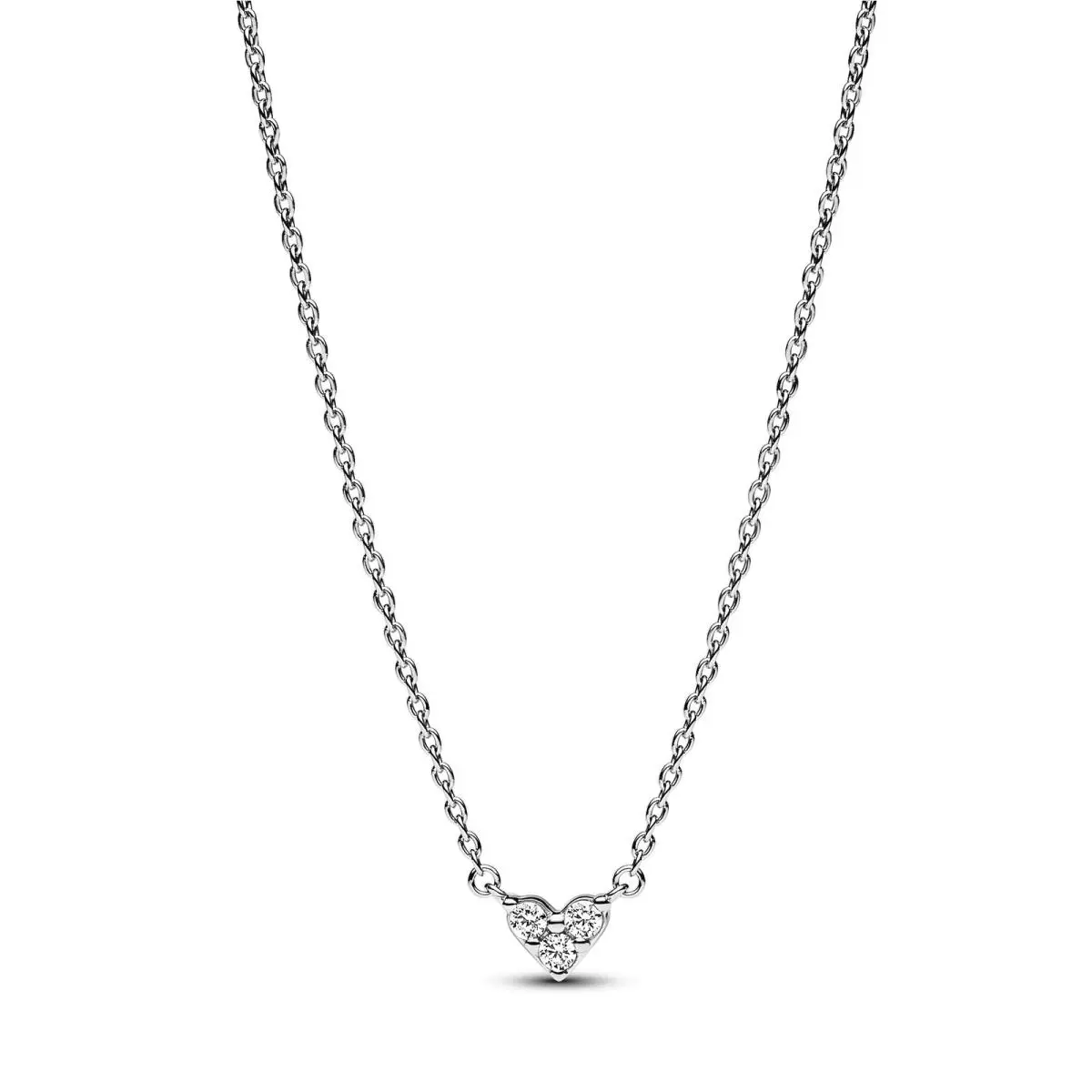 Pandora Triple Stone Heart Collier Necklace 393014C01-45