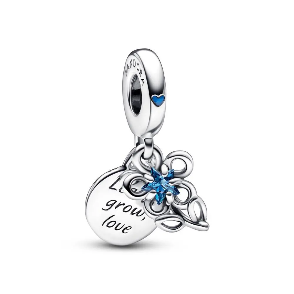 Pandora Blooming Flower Double Dangle Charm 792293C01