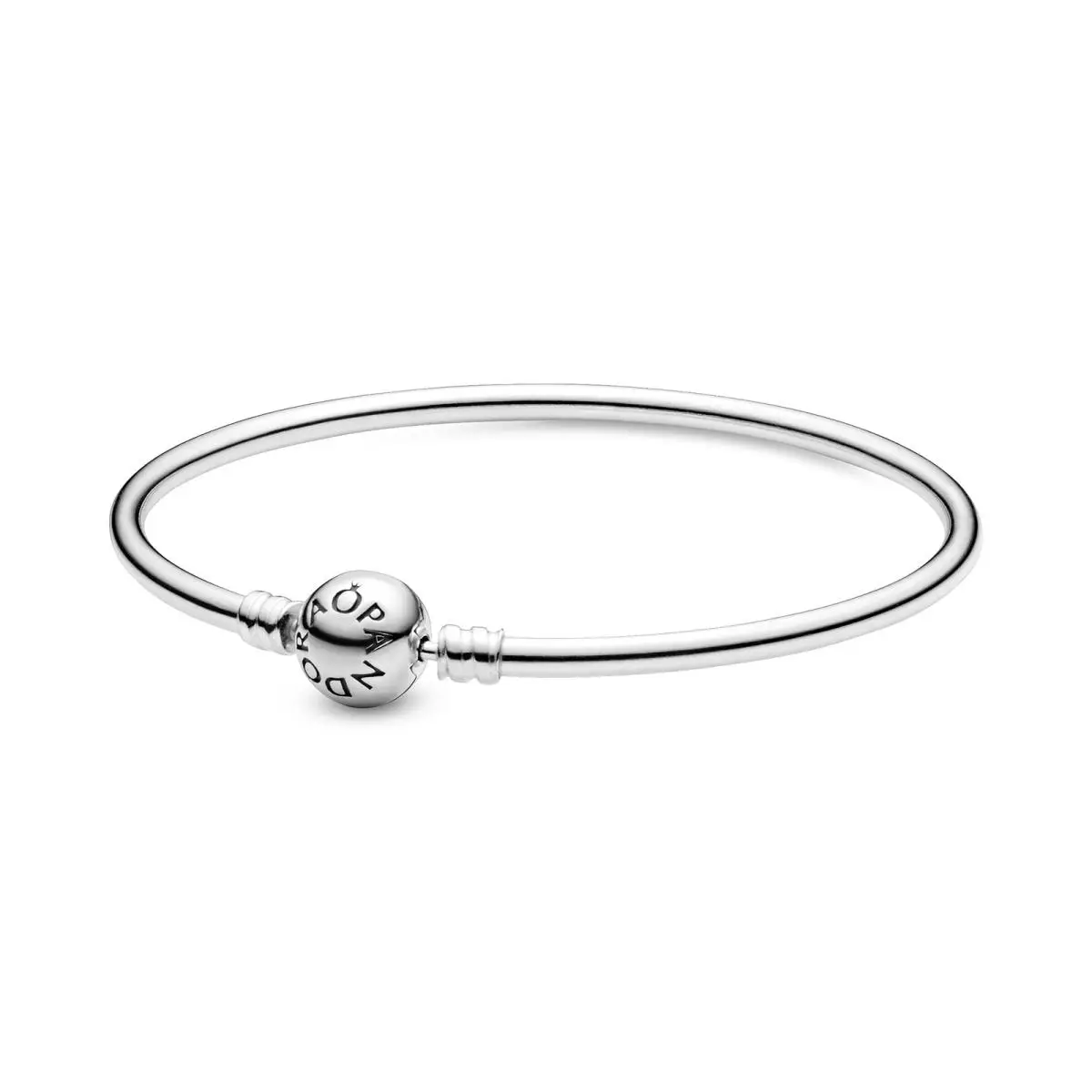 Pandora Moments Sterling Silver Ball Clasp Bangle - Bangle Charm Bracelet - 7.5
