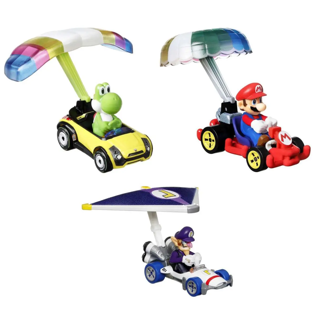 Super Mario Character Car 3-Packs with 3 Character Cars in 1 Set Gift For - Multi-Color