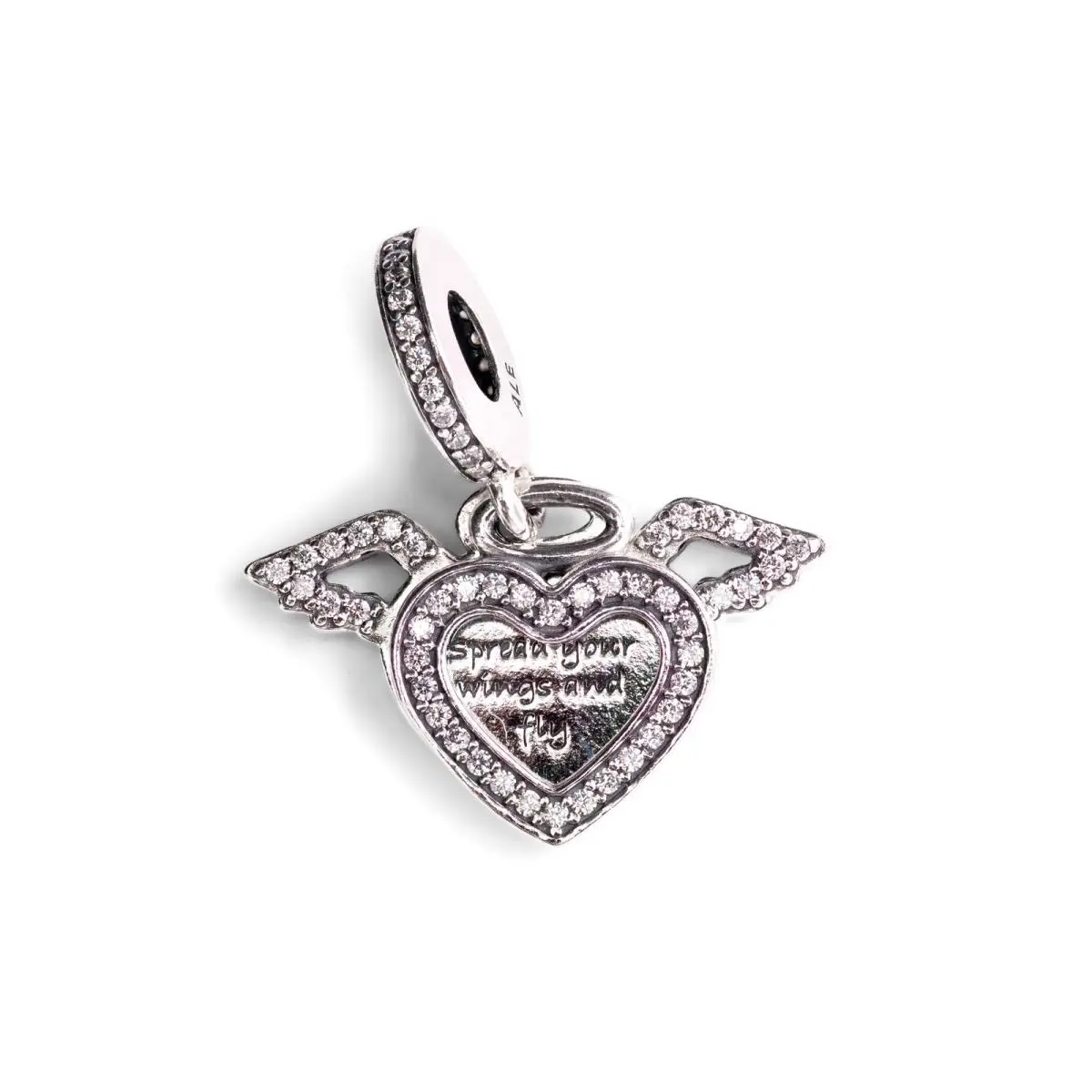 Pandora Heart and Angel Wings Dangle Charm - 798485C01