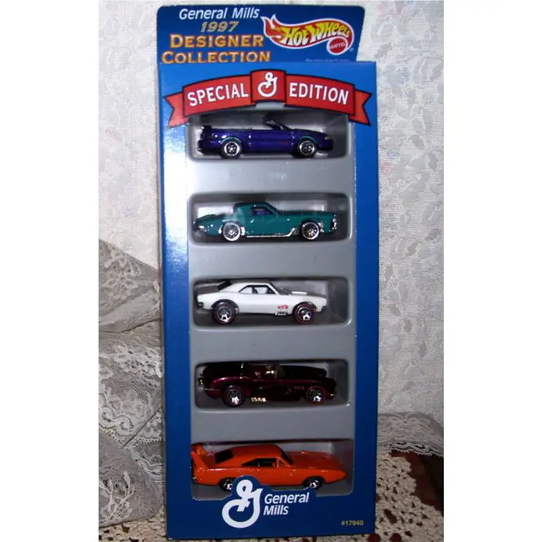 1997 Hot Wheels General Mills Sports Cars Set of Five Mip Special Edition