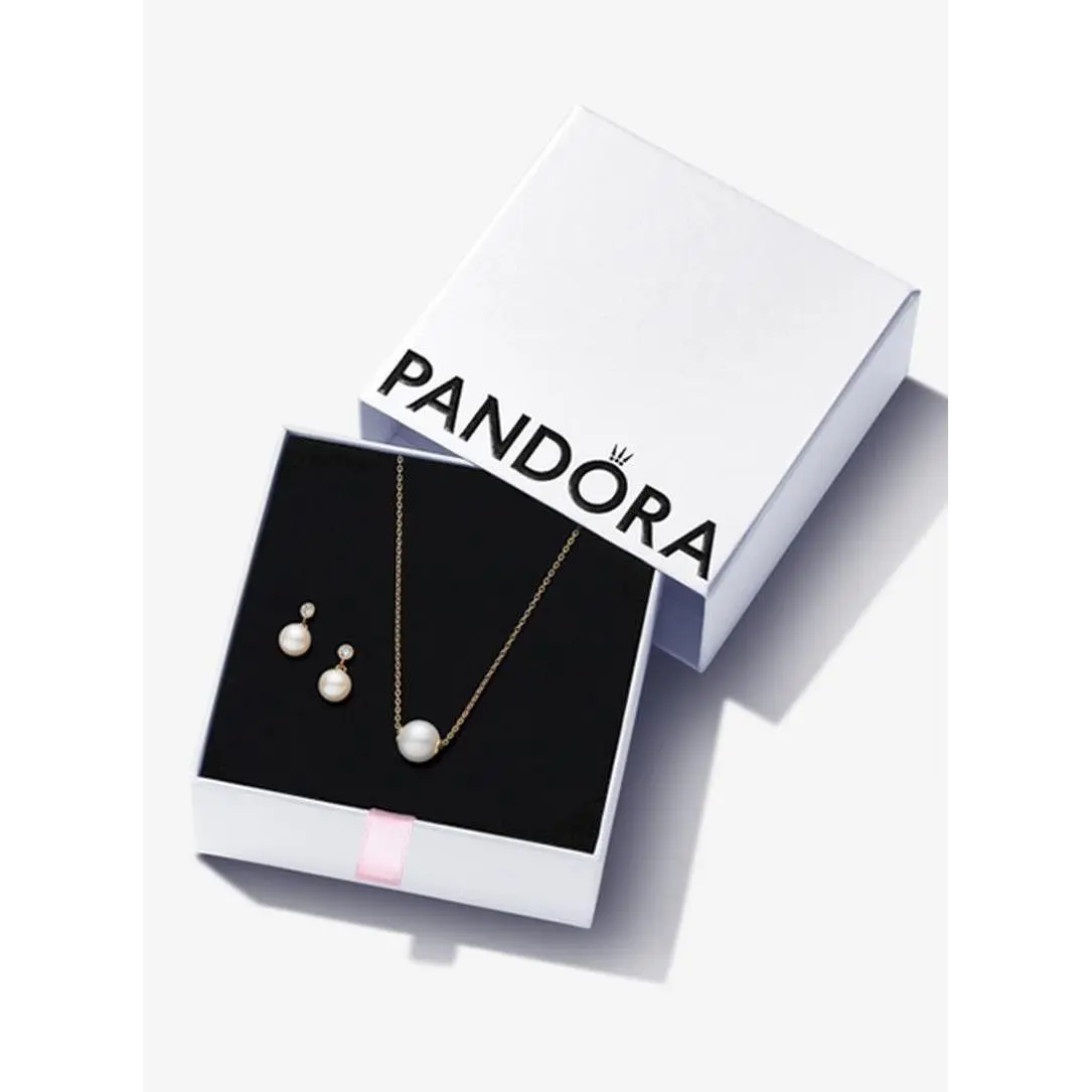 Gift Set Gold Plated Pearl Set B802400-1 by Pandora
