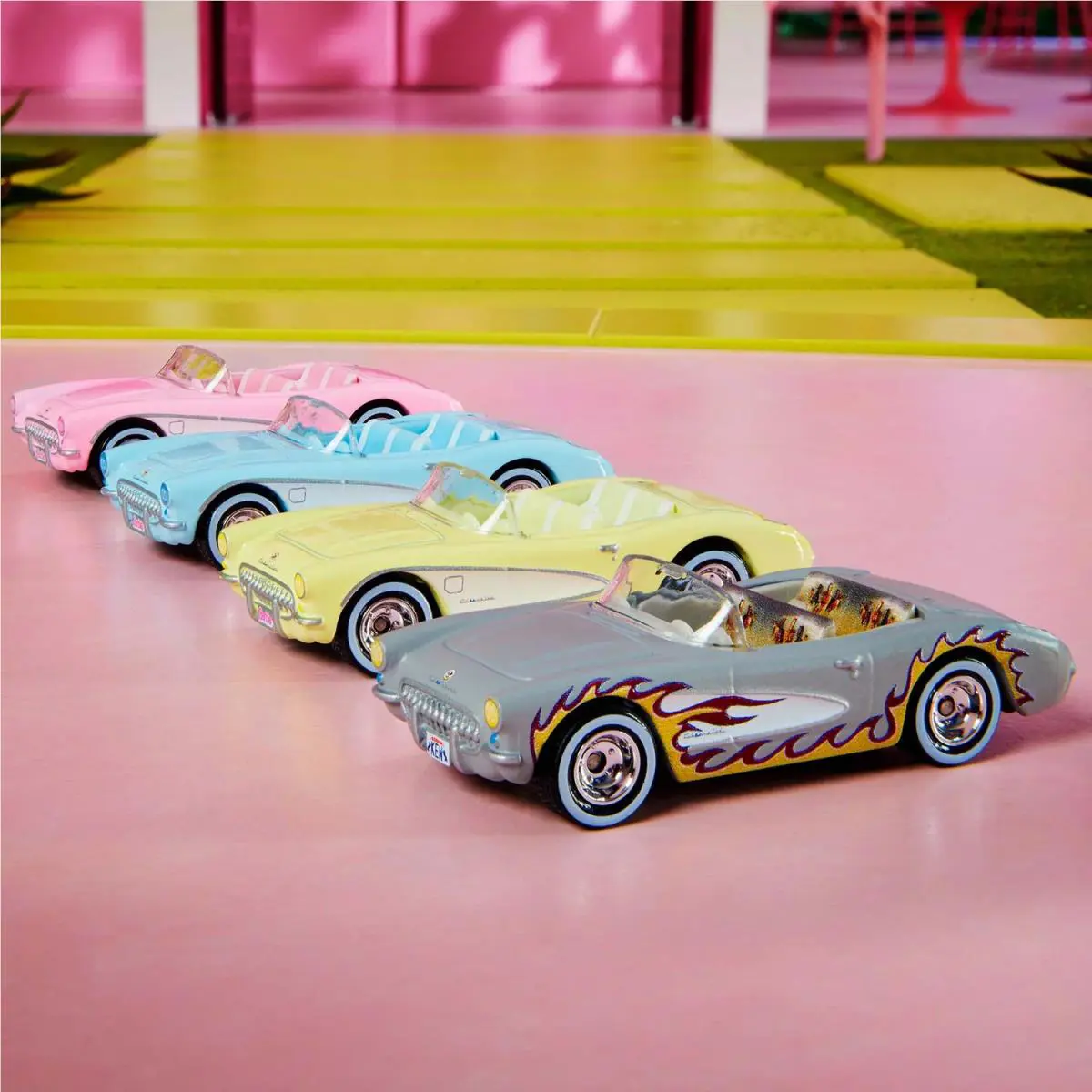 Hot Wheels Exclusive Barbie The Movie 4 Pack Corvettes Ready to Ship