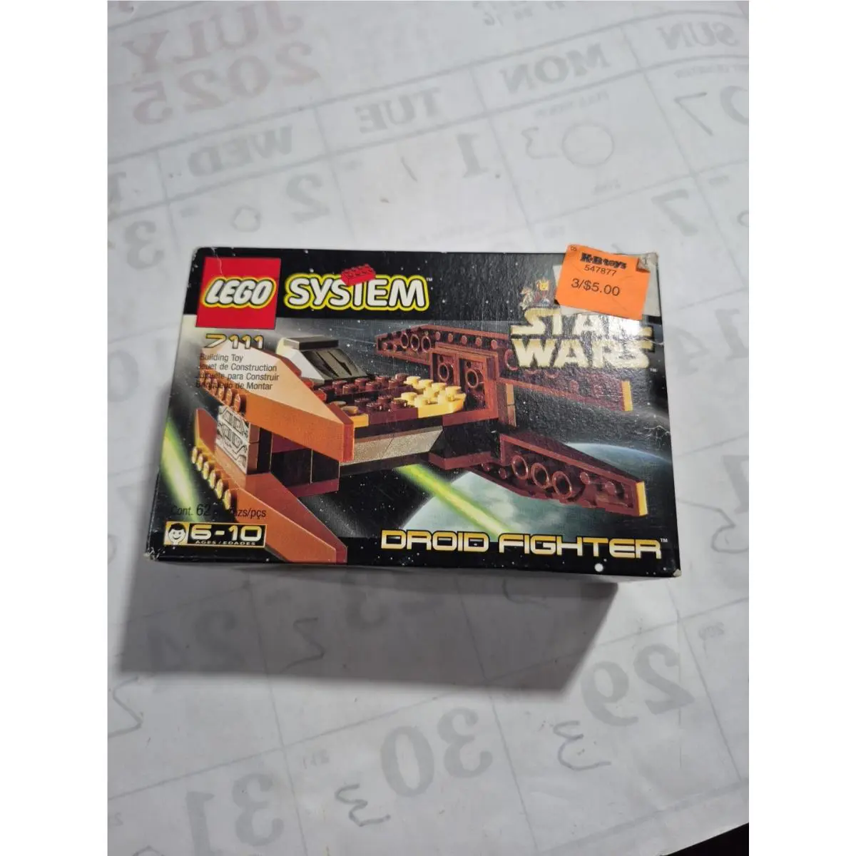 Lego 1999 System Star Wars Set 7111 Droid Fighter Box