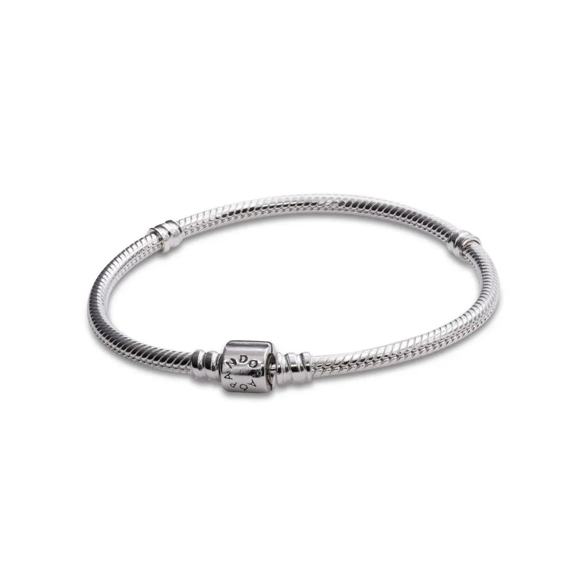 Pandora Moments Barrel Clasp Snake Chain Bracelet 598816C00-21