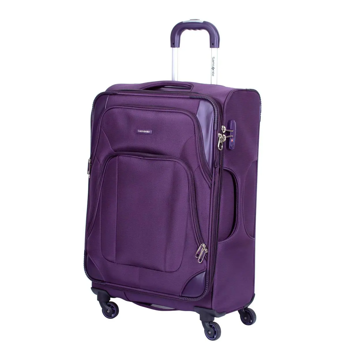 Samsonite Dakar-lite 330050024 Purple Medium Carry On Polyester 4 Wheels Luggage