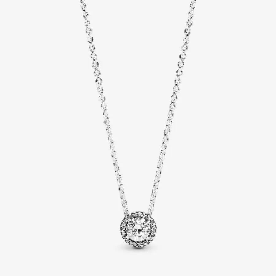 Sterling Silver Classic Elegance w/ CZ Necklace 396240CZ-45 by Pandora