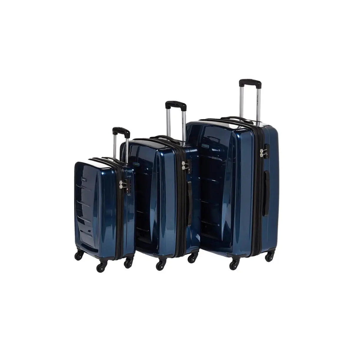 Samsonite Winfield 2 Hardside Luggage with Spinner Wheels Deep Blue 3 PC Set