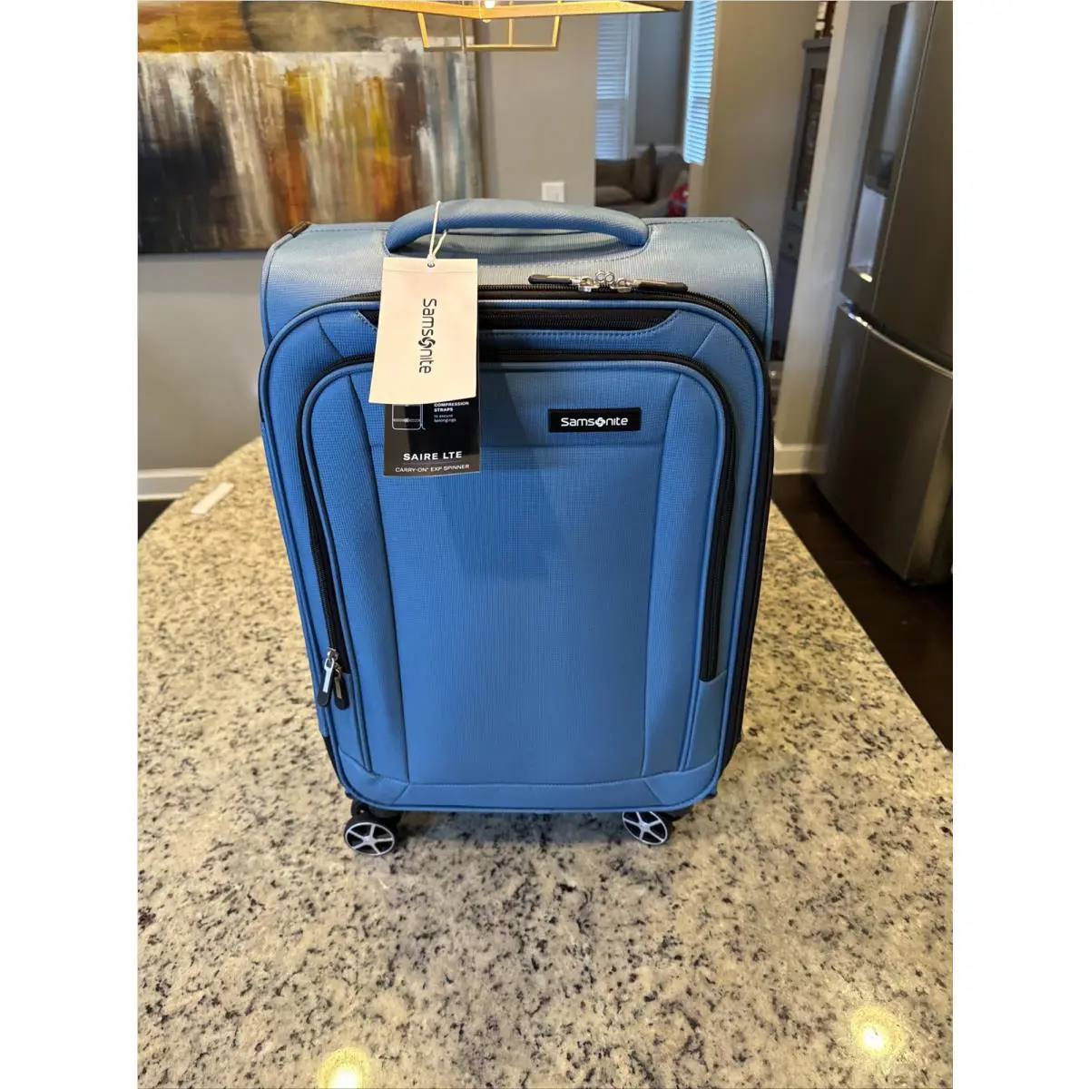 Samsonite Satire Lte 20 Softside Carry-on Spinner w 360° Caribbean Blue