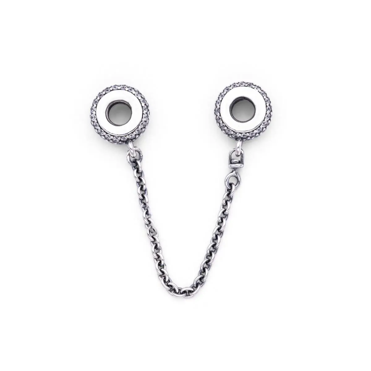 Pandora Pave Inspiration Safety Chain Sterling Silver CZ Charm 791736CZ-05