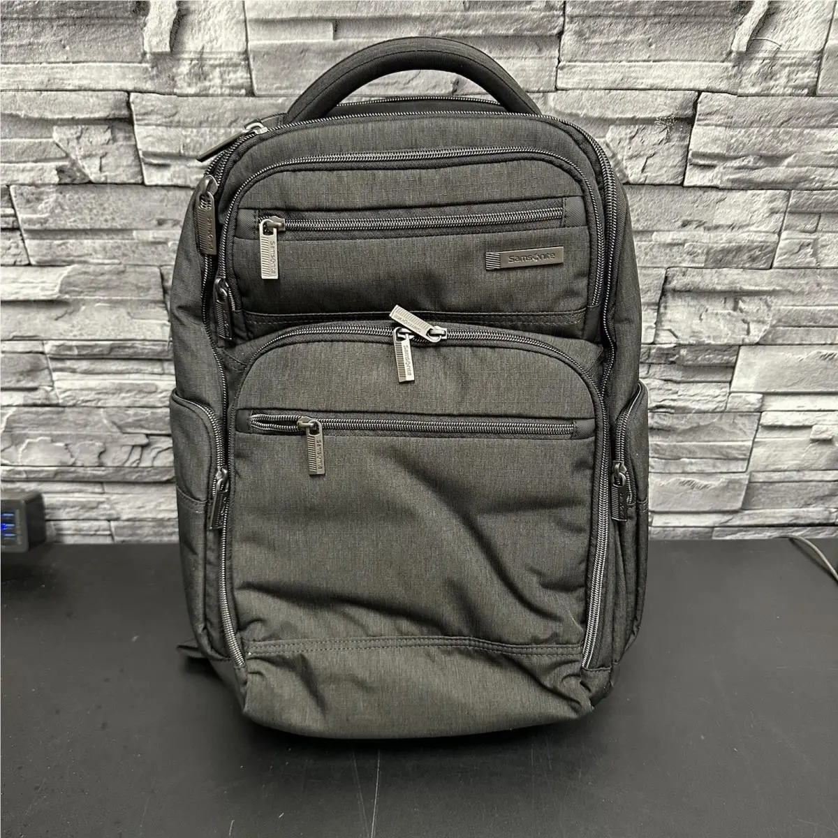 Samsonite Modern Utility Double Shot Laptop Backpack Charcoal Heather