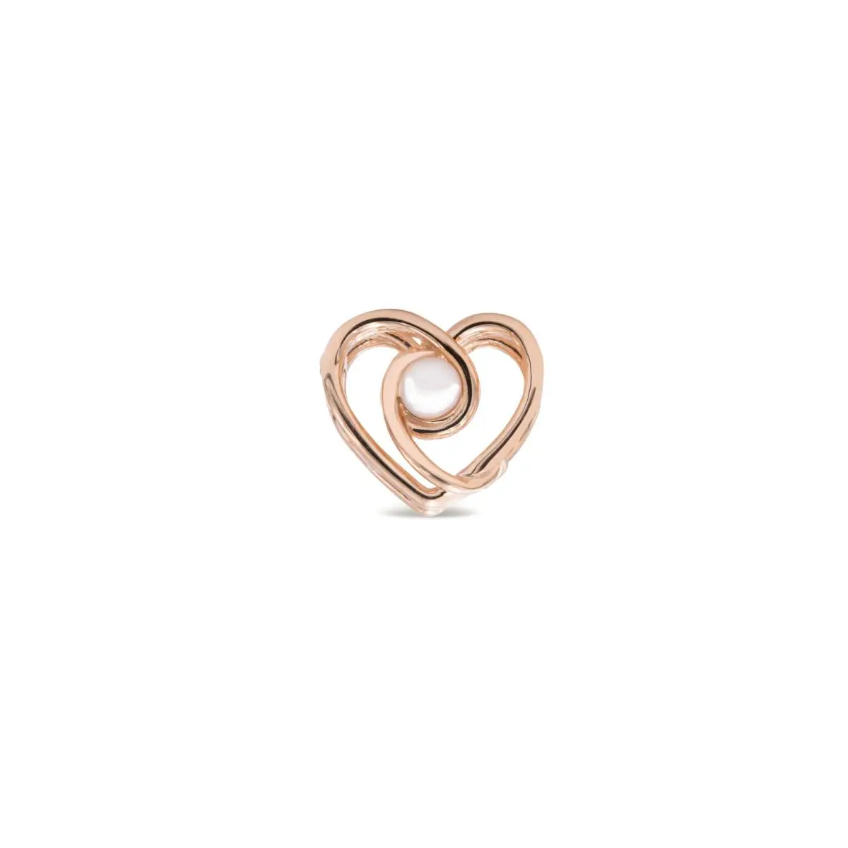 Pandora Openwork Swirling Heart Treated Freshwater Cultured Pearl Charm