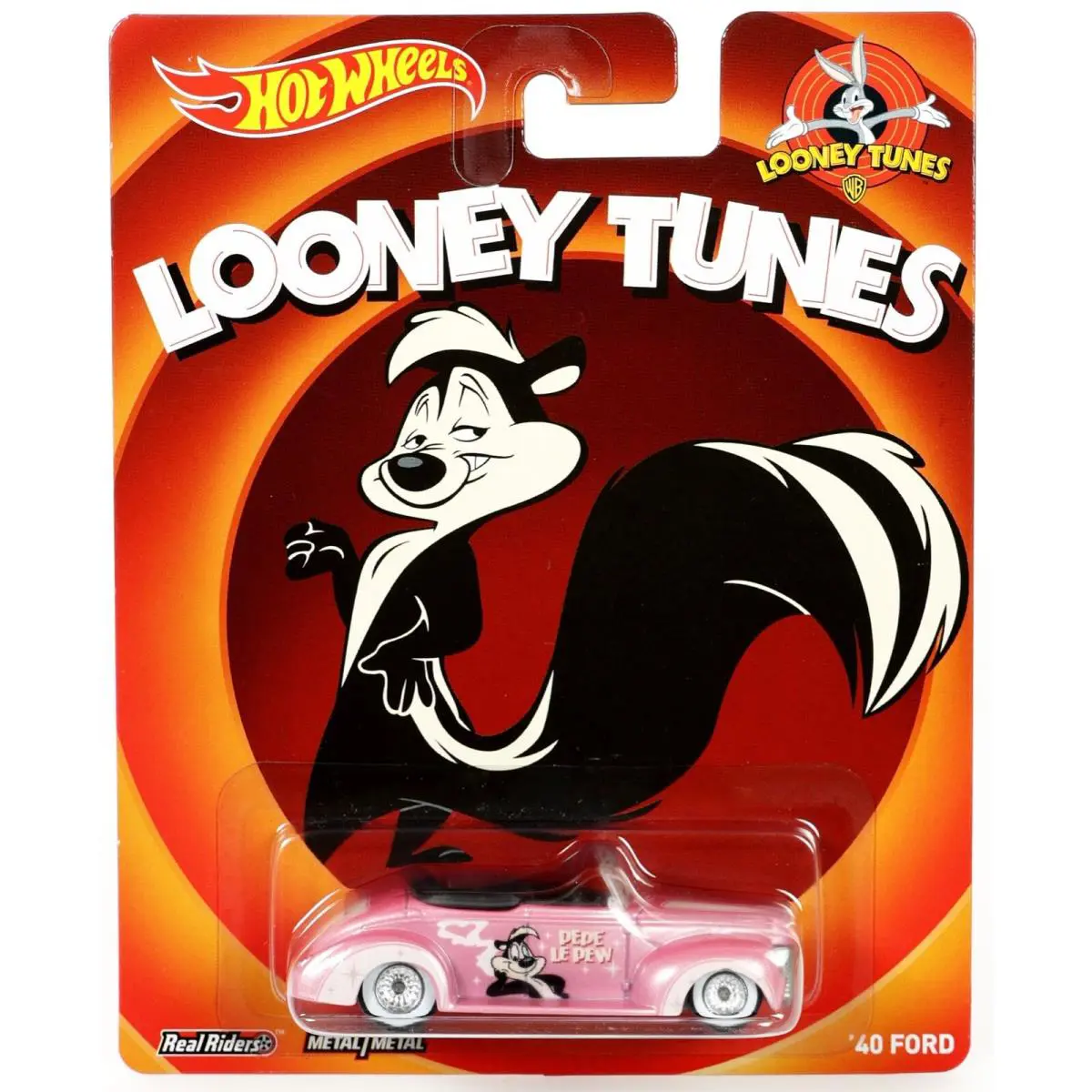 Hot Wheels `40 Ford Pepe Le Pew Looney Tunes Series - BDR81 Nrfp 2013 Pink 1:64