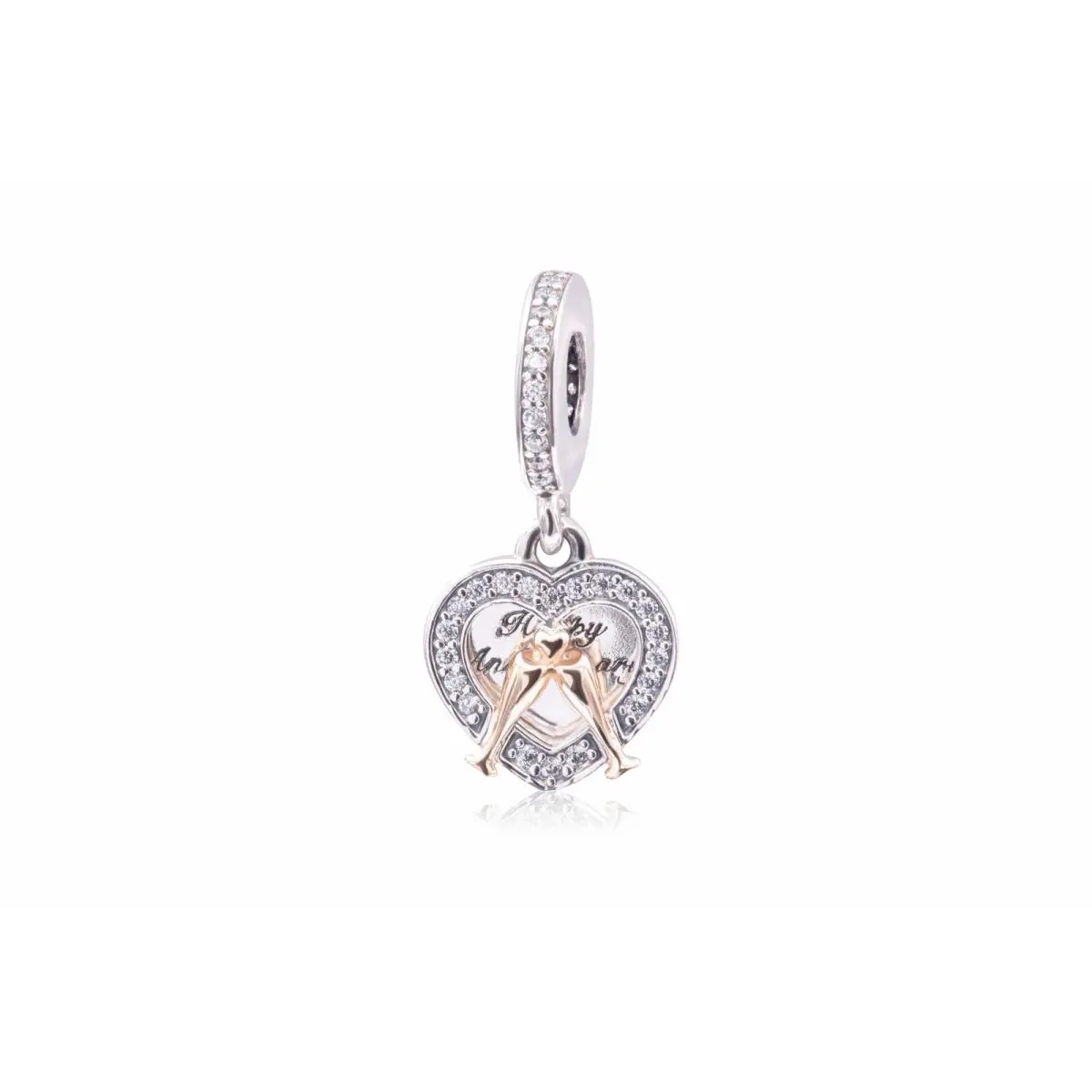 Pandora Two-tone Happy Anniversary Dangle Charm 799322C01