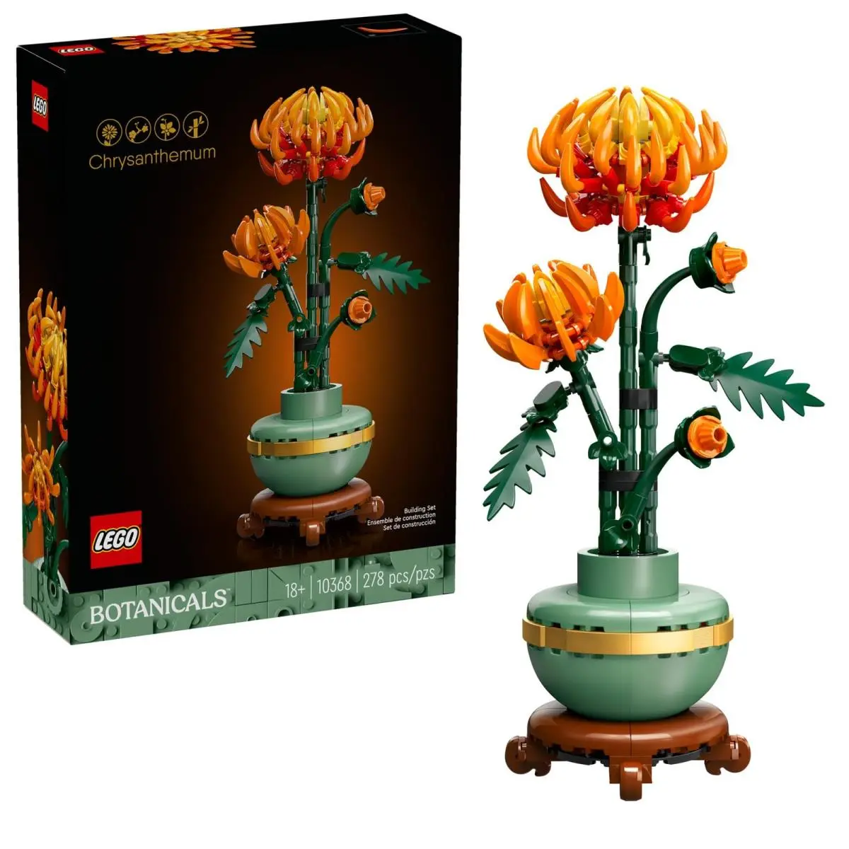 Lego Botanicals Chrysanthemum Building Set For One Size Fits All Multicolor