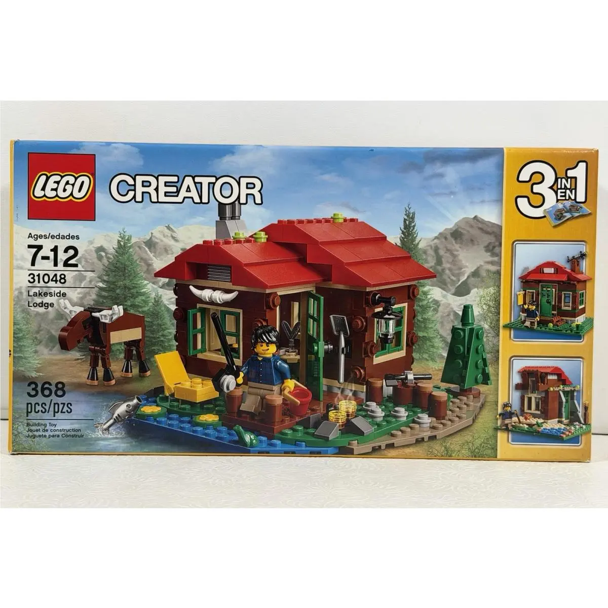 Lego 31048 Creator 3-in-1 Lakeside Lodge 368 Pcs Retired 2016 See