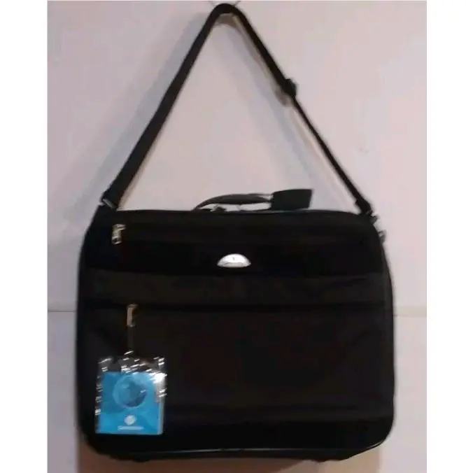 Samsonite Carry-on Overnight Shoulder Bag Luggage Black Adjust Lock Key 20 X14