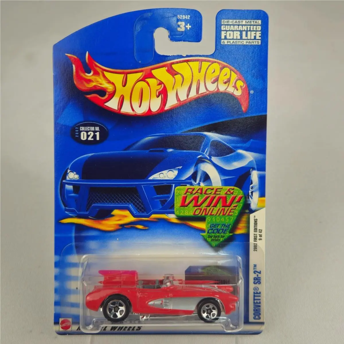 Vintage Hot Wheels 2002 1st Editions Corvette SR-2 9of42 K228 Mint- Ships Free