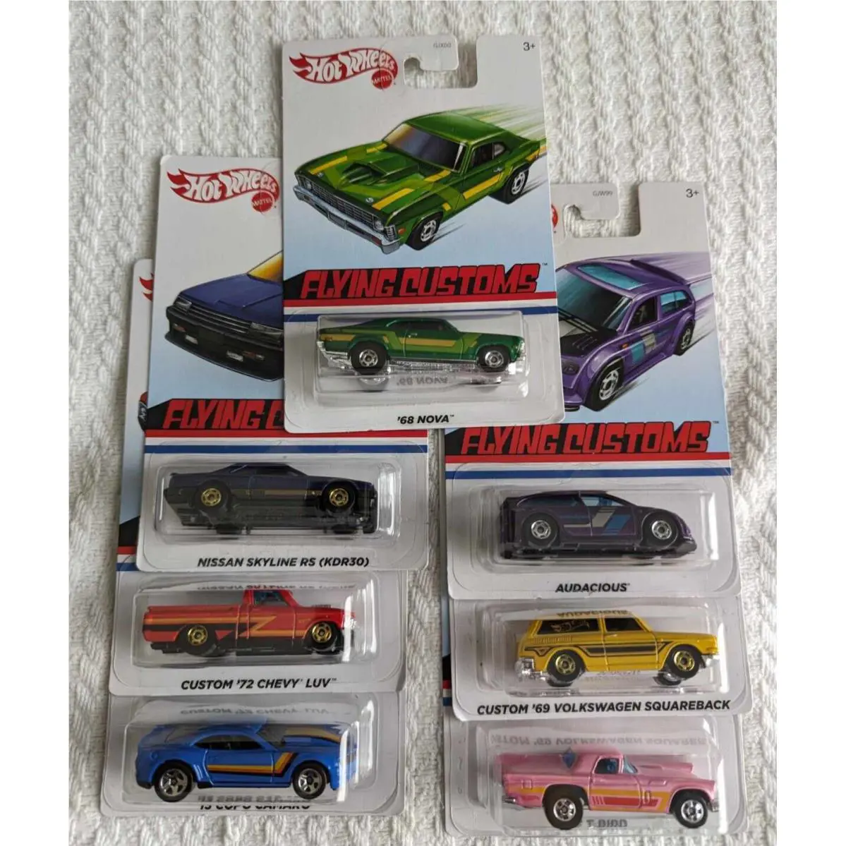 Hot Wheels 2019 Flying Customs Complete 7 Car Combo