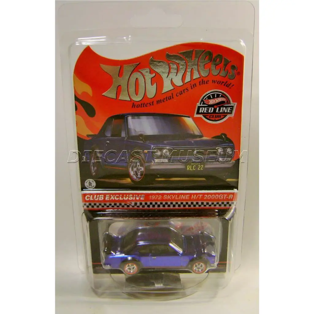 1972 `72 Skyline H/t 2000GT-R Blue Club Car Rlc IN Hand Hot Wheels Diecast 2022