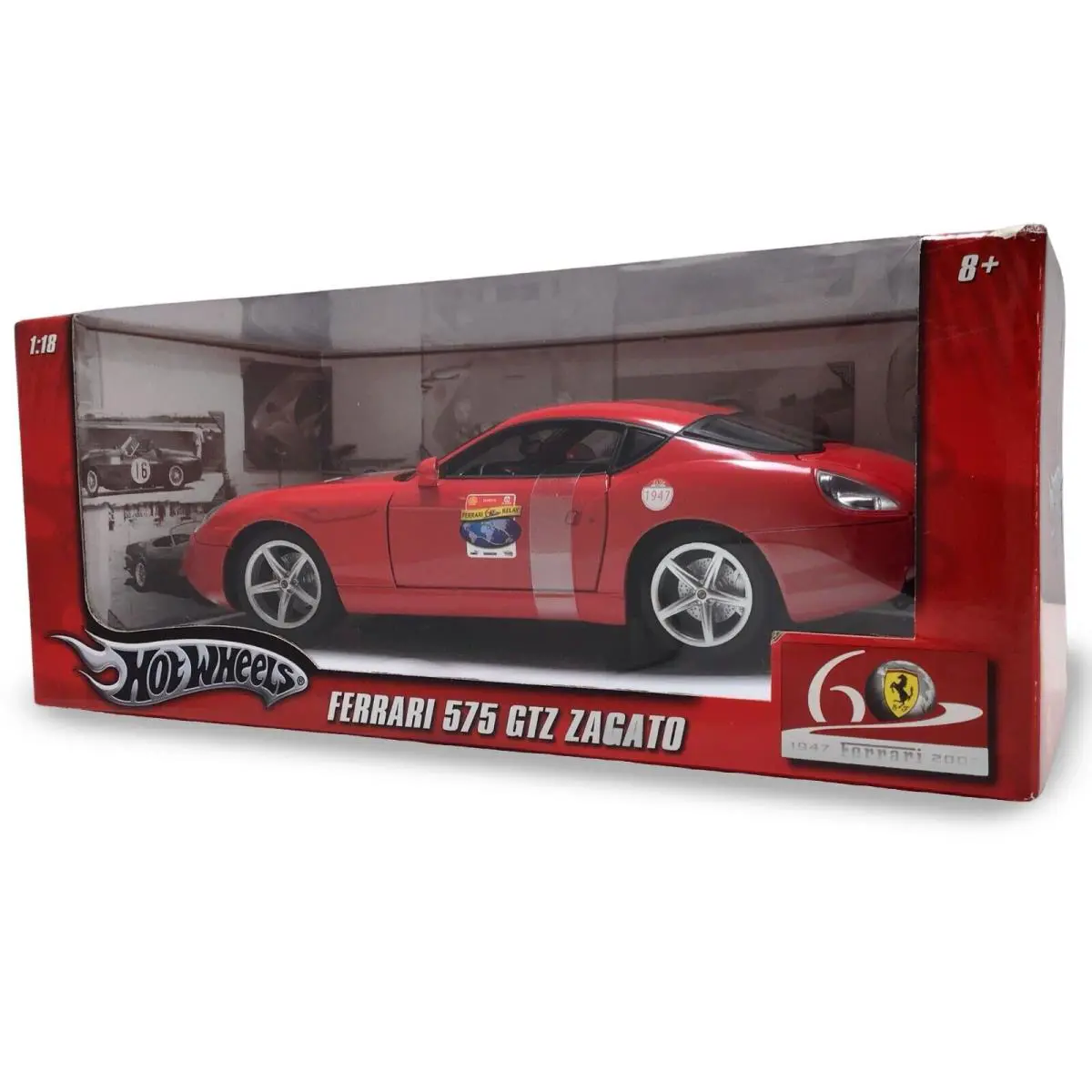 Ferrari 575 Gtz Zagato Hot Wheels P9887 1/18 Scale Red Model Car