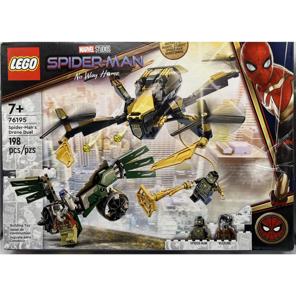 Lego Spider-man’s Drone Duel Marvel 76195 Building Kit 198 Pcs Playset