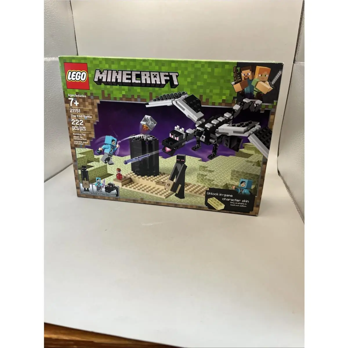 Lego Minecraft 21151 The End Battle 222pc Complete Set Ender Dragon 7+