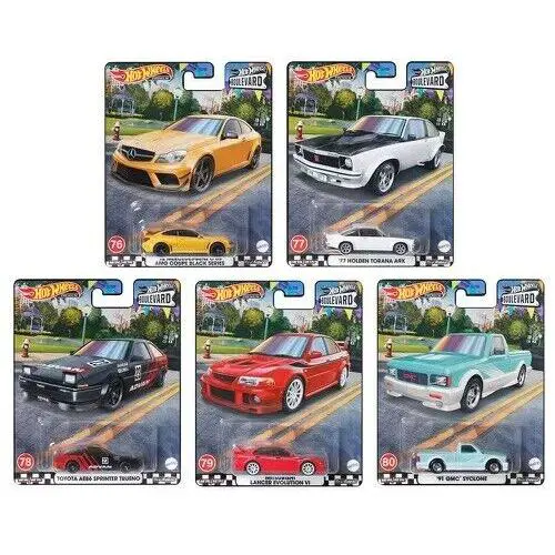 2023 Hot Wheels Premium Boulevard R Case 5 Cars Set GJT68-979R