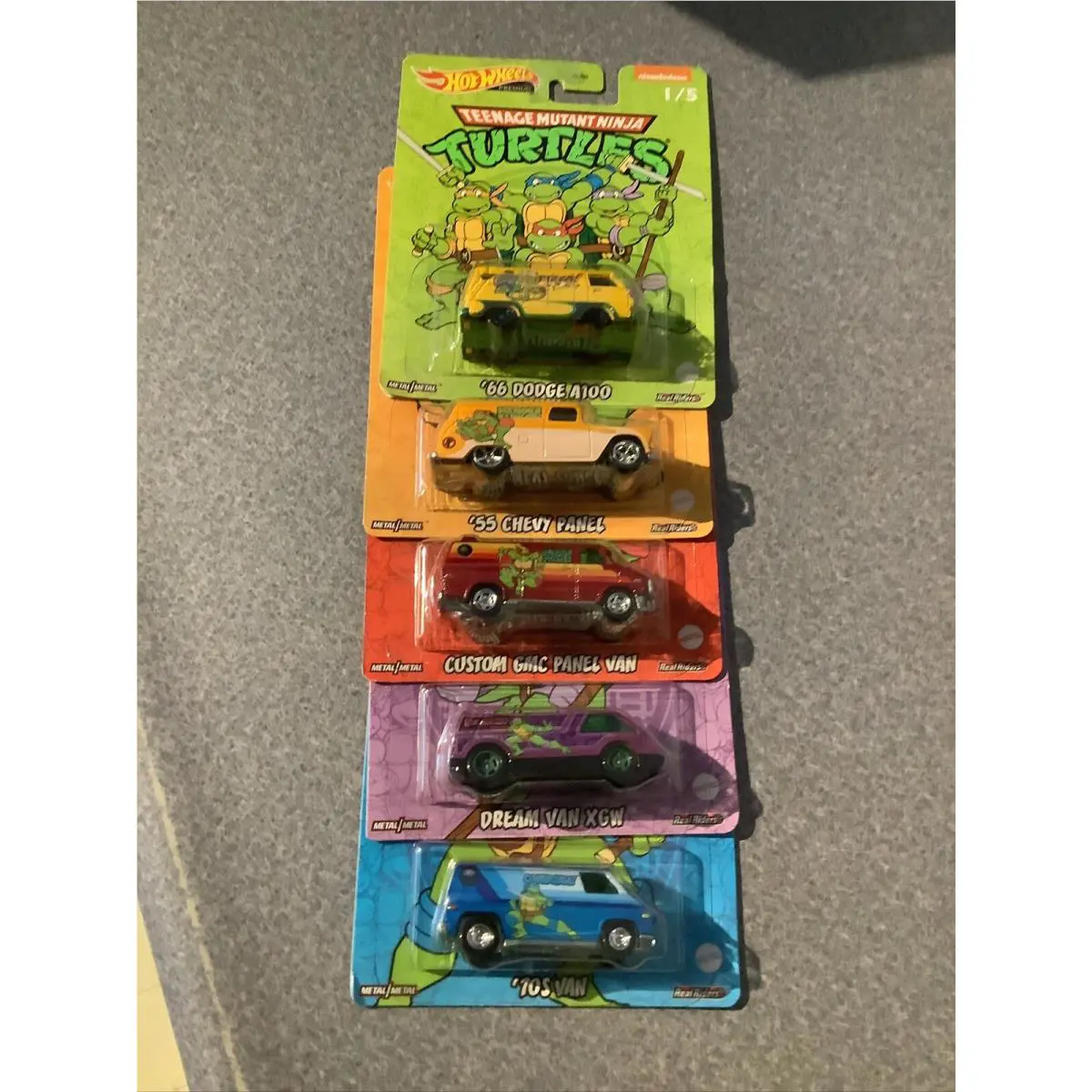 2022 Hot Wheels Premium Teenage Mutant Ninja Turtles Full 5 Car Set