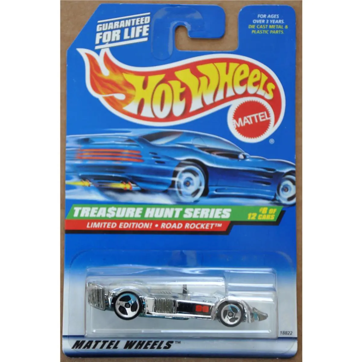 1998 Hot Wheels Road Rocket Treasure Hunt 8/12 Collector 756 Error Missing Tampo