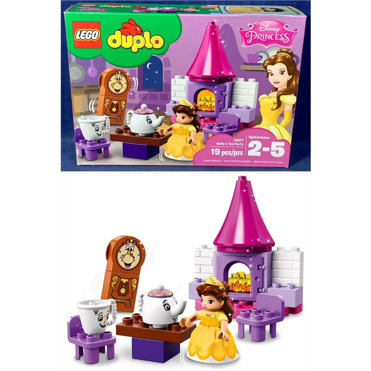 Disney Belle`s Tea Party Lego Duplo 10877 Preschool Building Toy Beauty Beast
