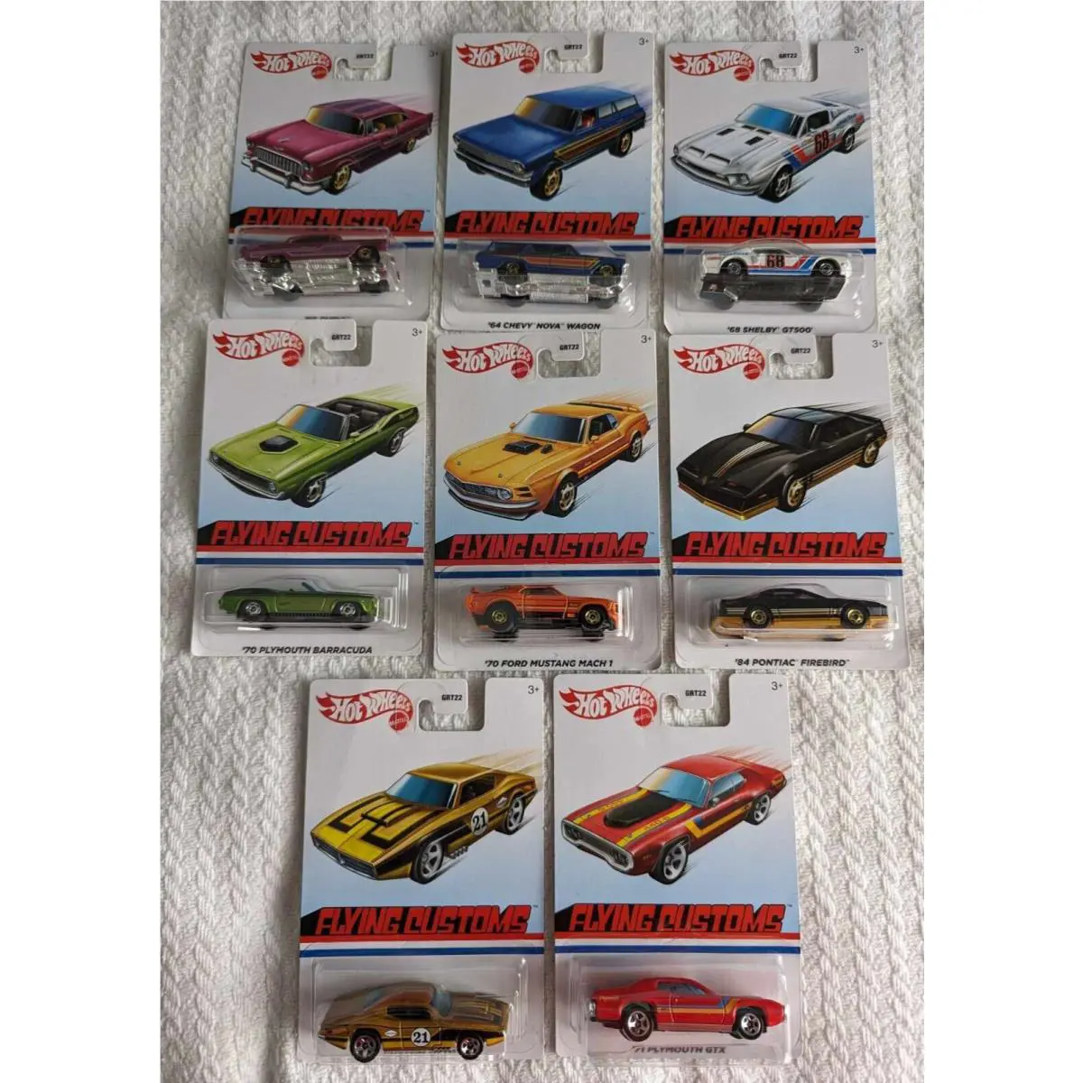 Hot Wheels 2020 Flying Customs GRT22 Complete 8 Car Set