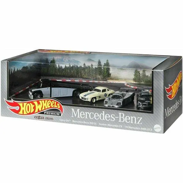 Hot Wheels Premium Collector Set Assorted Mercedes-benz 300 SL C9 Amg GT3 - Multi-Color