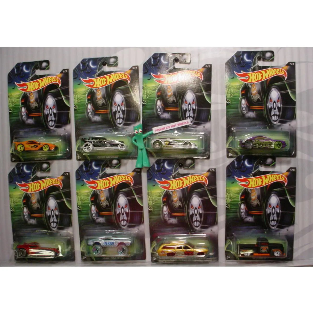 2017 Happy Halloween Hot Wheels Olds/satellite/ford F1/ZOTIC/ Skull 8 Car Set