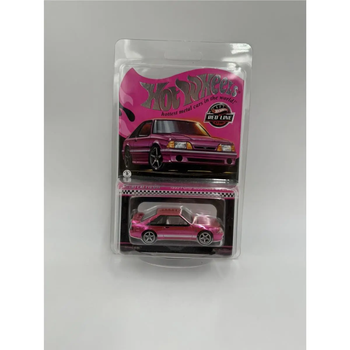Hot Wheels Rlc Exclusive Pink Edition 1993 Ford Mustang Cobra R Pink In Hands