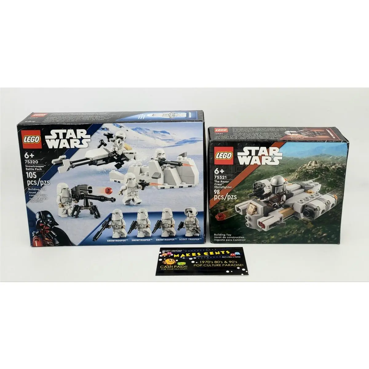 2 Lego Star Wars Snowtrooper Battle Pack 75320 Razor Crest Microfighter 75321